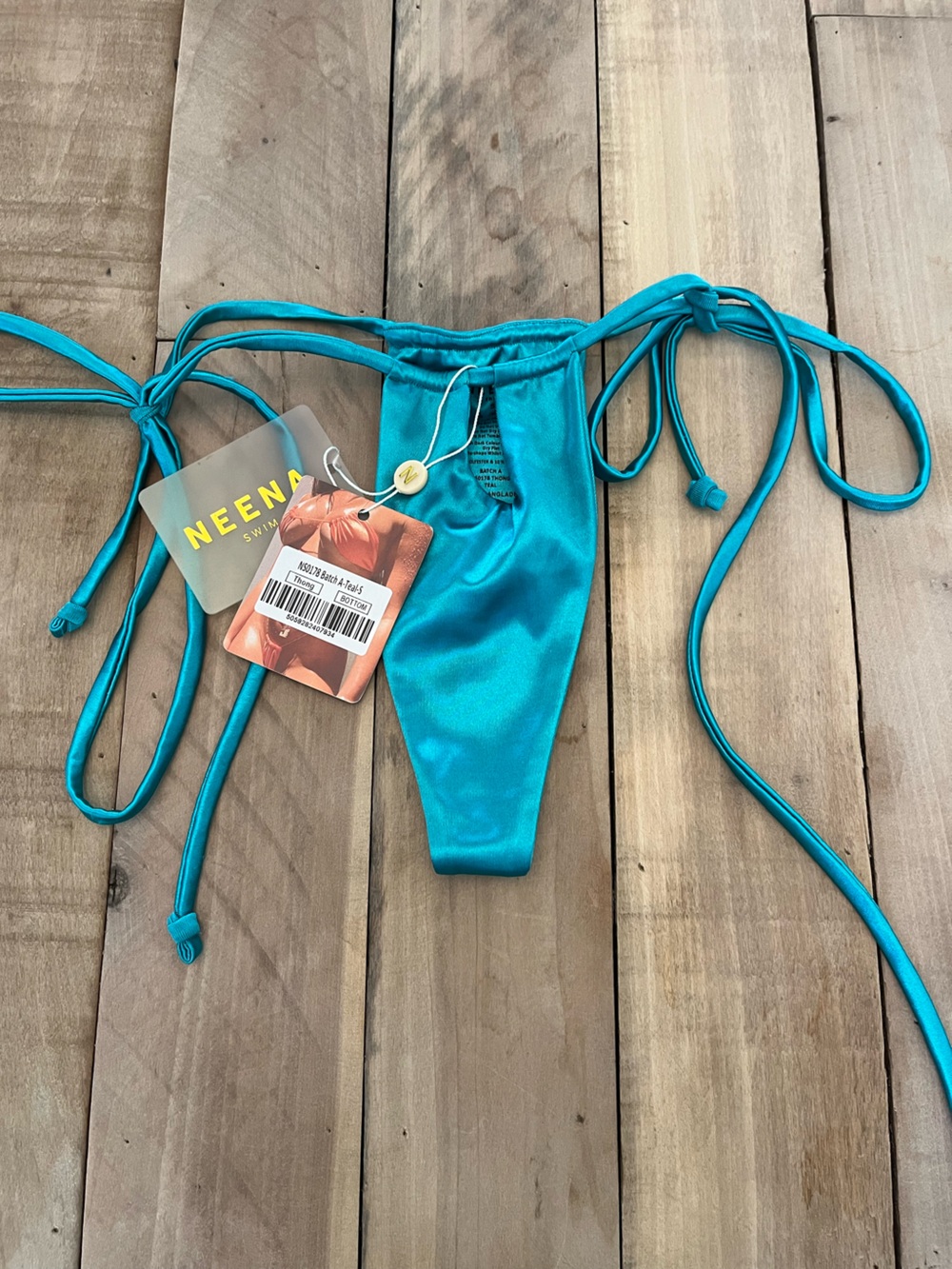 Neena “Batch A” Teal Small Bikini Bottom NWT
